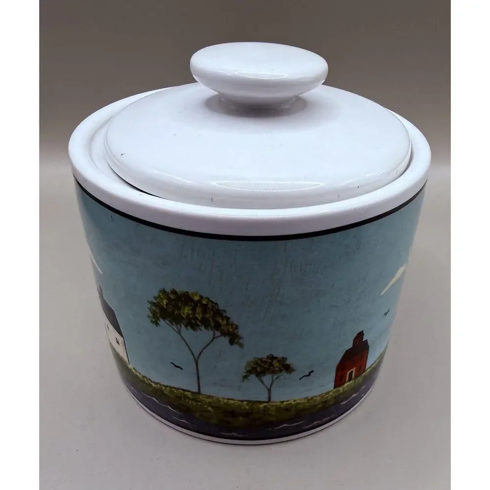 Warren Kimble Coastal Breeze Cream Pitcher and Sugar Bowl with Lid